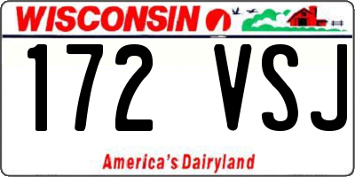 WI license plate 172VSJ