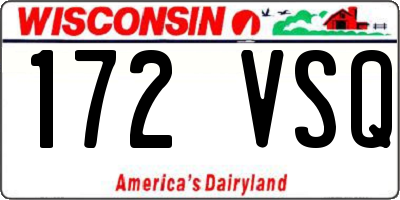 WI license plate 172VSQ