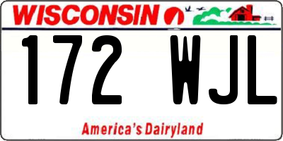 WI license plate 172WJL