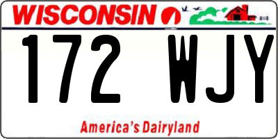 WI license plate 172WJY