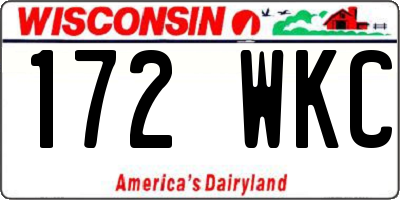 WI license plate 172WKC