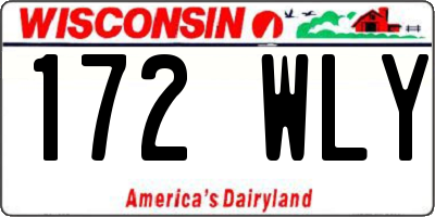 WI license plate 172WLY