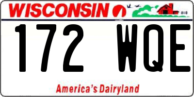 WI license plate 172WQE