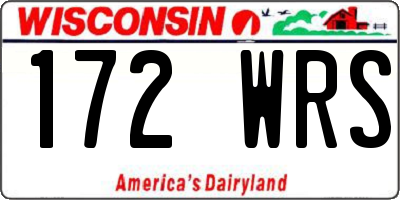 WI license plate 172WRS