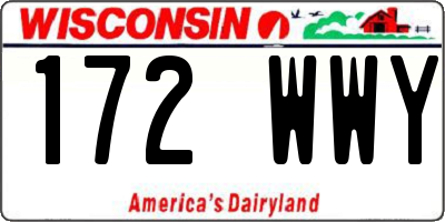 WI license plate 172WWY