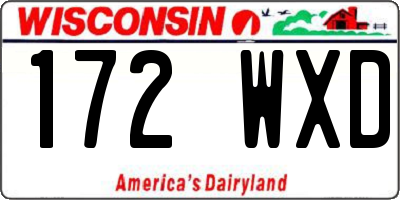 WI license plate 172WXD