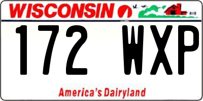 WI license plate 172WXP