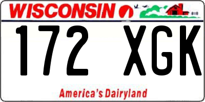 WI license plate 172XGK
