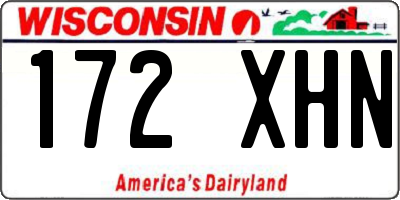 WI license plate 172XHN