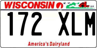 WI license plate 172XLM