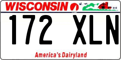 WI license plate 172XLN