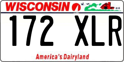 WI license plate 172XLR