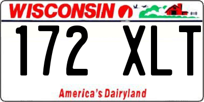 WI license plate 172XLT