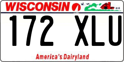 WI license plate 172XLU