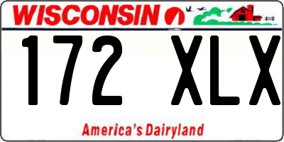 WI license plate 172XLX