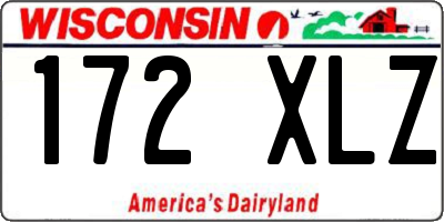 WI license plate 172XLZ