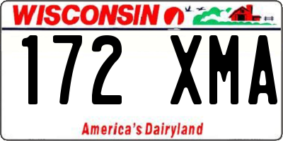 WI license plate 172XMA