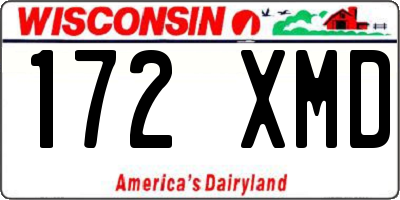 WI license plate 172XMD