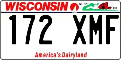 WI license plate 172XMF