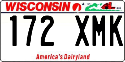 WI license plate 172XMK
