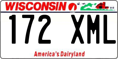 WI license plate 172XML
