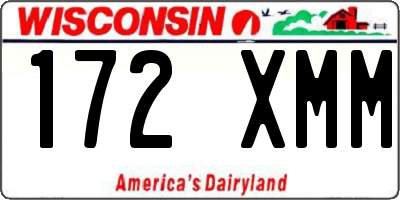 WI license plate 172XMM