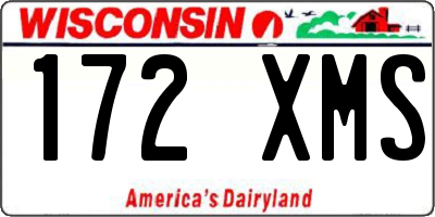 WI license plate 172XMS