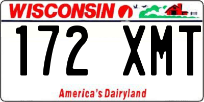 WI license plate 172XMT