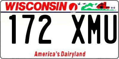 WI license plate 172XMU