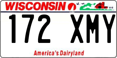 WI license plate 172XMY
