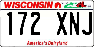 WI license plate 172XNJ