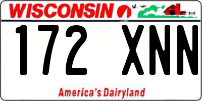 WI license plate 172XNN