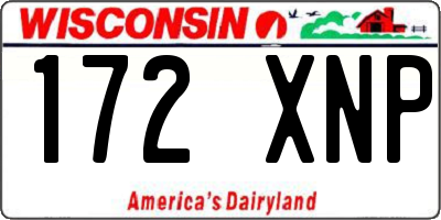 WI license plate 172XNP