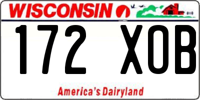 WI license plate 172XOB