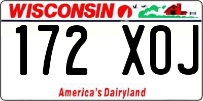 WI license plate 172XOJ