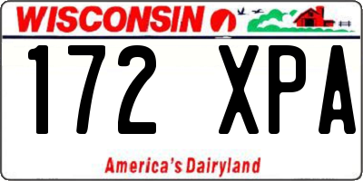 WI license plate 172XPA