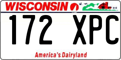 WI license plate 172XPC