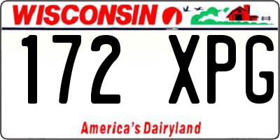WI license plate 172XPG