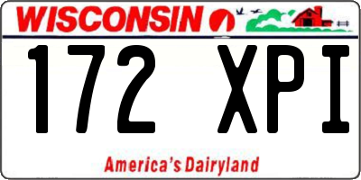 WI license plate 172XPI