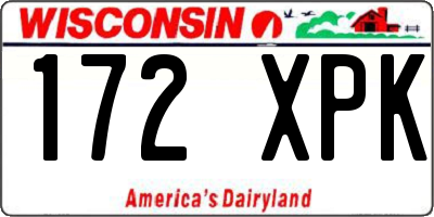 WI license plate 172XPK