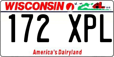 WI license plate 172XPL