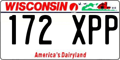 WI license plate 172XPP