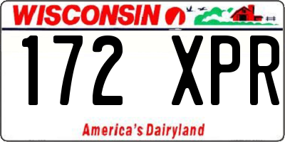 WI license plate 172XPR