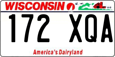 WI license plate 172XQA