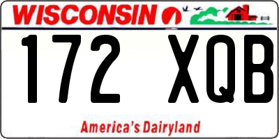 WI license plate 172XQB
