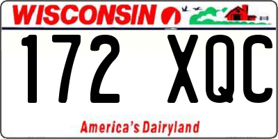 WI license plate 172XQC