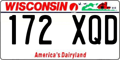 WI license plate 172XQD