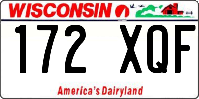 WI license plate 172XQF