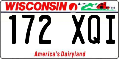 WI license plate 172XQI