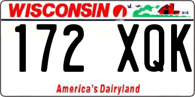 WI license plate 172XQK
